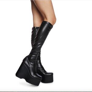 NIB La Moda Falling Sky Platform Boots 39/8